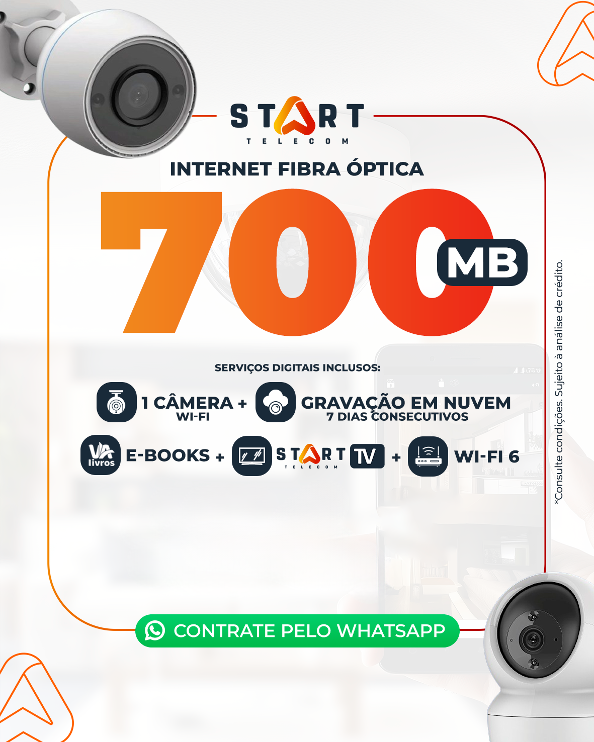 Plano 700Mbps com Globoplay - Internet Fibra Óptica Start Telecom