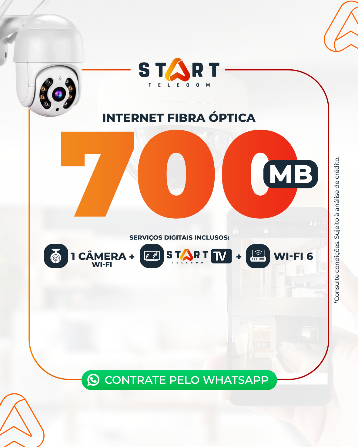 Plano 700Mbps com Paramount+ - Internet Fibra Óptica Start Telecom